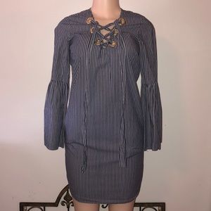 MICHAEL Michael Kors Dress- Blue White